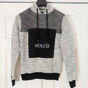 KENZO Paris Women's Embossed Black Lucky Tiger Hoodie - Size M